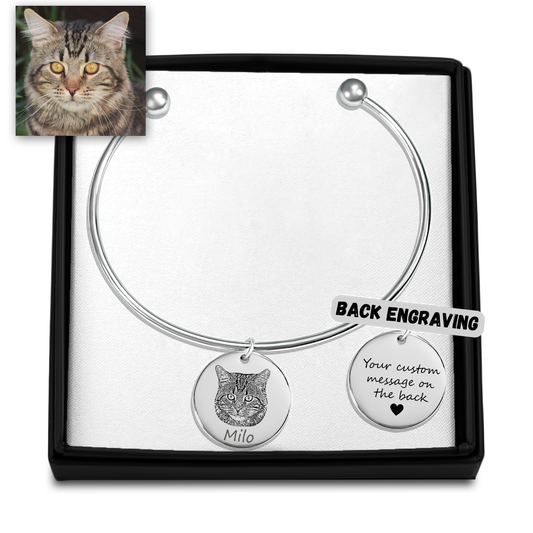 Bracciale personalizzato con ritratto di gatto